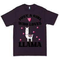 Plum Llama Just A Girl Who Loves Llamas Premium Tee - Bettercallsaul