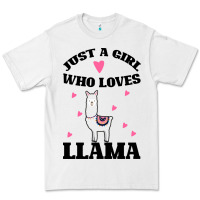 White Llama Just A Girl Who Loves Llamas Premium Tee - Bettercallsaul