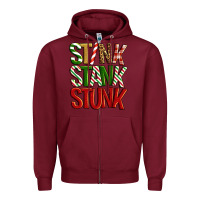Burgundy Stink stank stunk Zipper Hoodie - Artiststas