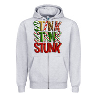 Heather Grey Stink stank stunk Zipper Hoodie - Artiststas