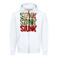 White Stink stank stunk Zipper Hoodie - Artiststas