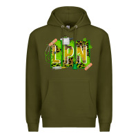 Army Green St. Patricks Day Lpn Premium Hoodie - CowhideDigitalArt