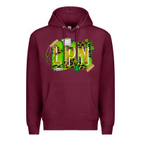 Burgundy St. Patricks Day Lpn Premium Hoodie - CowhideDigitalArt