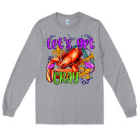 Heather Grey let's get cray with crawfish olivia Long Sleeve Tee - OliviaCreatesArt