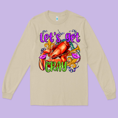 Let's Get Cray With Crawfish Olivia Long Sleeve Tee Designed By Oliviacreatesart