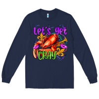 Navy let's get cray with crawfish olivia Long Sleeve Tee - OliviaCreatesArt