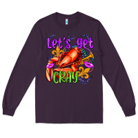 Plum let's get cray with crawfish olivia Long Sleeve Tee - OliviaCreatesArt