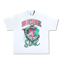 White refuse to sink cancer Urban Heavy Tee - CowGirlArtShop