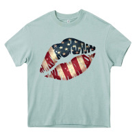 Arona Vintage American Flag Lips Heavy Core Tee - Bettercallsaul