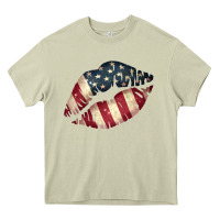 Mossy Vintage American Flag Lips Heavy Core Tee - Bettercallsaul