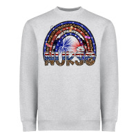 Heather Grey american nurse Heavyweight Sweatshirt - SublimationCraftShop