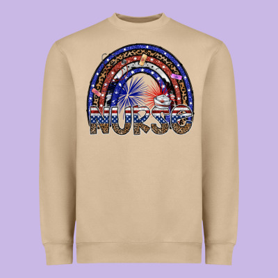 American Nurse Heavyweight Sweatshirt Designed By Sublimationcraftshop