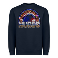 Navy american nurse Heavyweight Sweatshirt - SublimationCraftShop