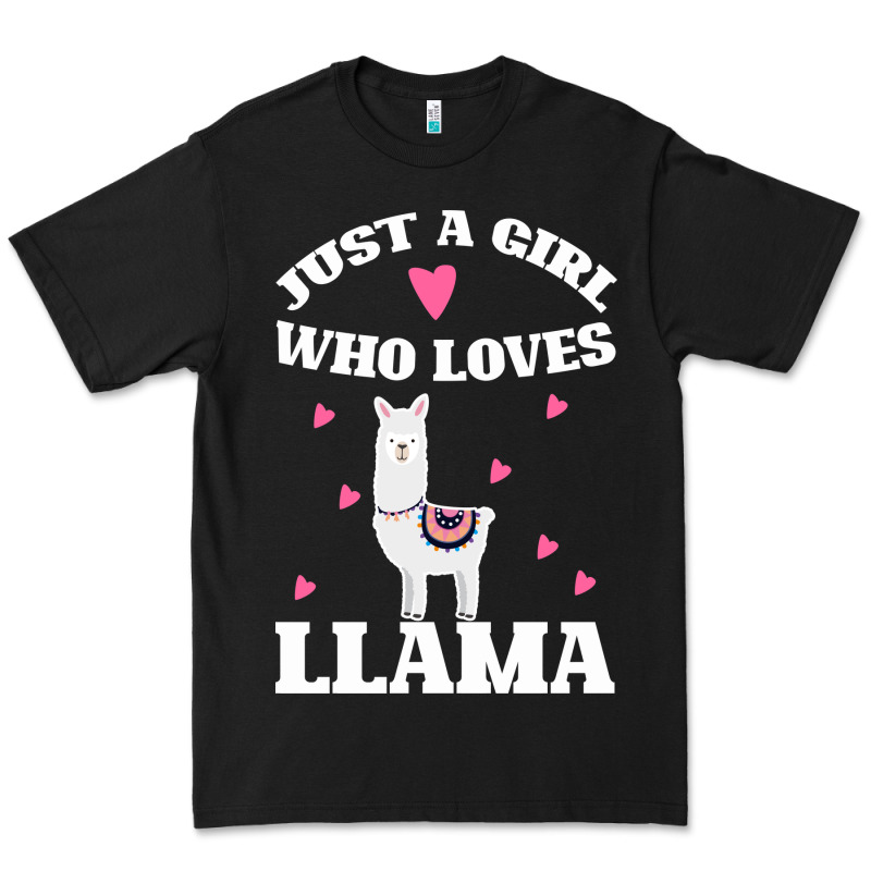 Llama Just A Girl Who Loves Llamas Premium Tee by Bettercallsaul | Teevron