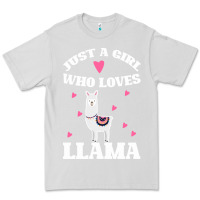 Dove Grey Llama Just A Girl Who Loves Llamas Premium Tee - Bettercallsaul