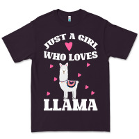 Plum Llama Just A Girl Who Loves Llamas Premium Tee - Bettercallsaul