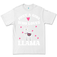 White Llama Just A Girl Who Loves Llamas Premium Tee - Bettercallsaul