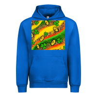 Cobalt st patricks coin and shamrock Urban Hoodie - AdoDesignShop