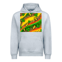 Heather Grey st patricks coin and shamrock Urban Hoodie - AdoDesignShop