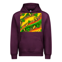 Mauve Wine st patricks coin and shamrock Urban Hoodie - AdoDesignShop