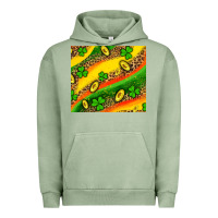 Pigment Oil Green st patricks coin and shamrock Urban Hoodie - AdoDesignShop