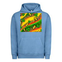Pigment Pebble Blue st patricks coin and shamrock Urban Hoodie - AdoDesignShop