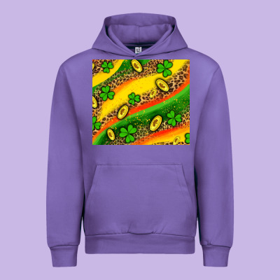 St Patricks Coin And Shamrock Urban Hoodie Designed By Adodesignshop