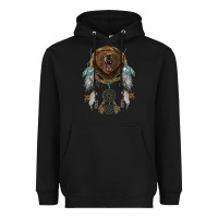 Black bear  native dreamcatcher Heavyweight Hoodie - BarkalooDesign