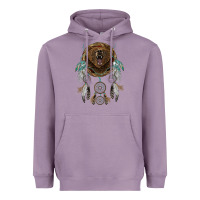 Lavender bear  native dreamcatcher Heavyweight Hoodie - BarkalooDesign