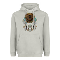 Moon Dust bear  native dreamcatcher Heavyweight Hoodie - BarkalooDesign