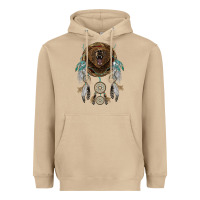 Mushroom bear  native dreamcatcher Heavyweight Hoodie - BarkalooDesign