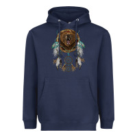 Navy bear  native dreamcatcher Heavyweight Hoodie - BarkalooDesign