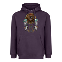Plum bear  native dreamcatcher Heavyweight Hoodie - BarkalooDesign
