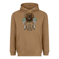 Toasted Coconut bear  native dreamcatcher Heavyweight Hoodie - BarkalooDesign