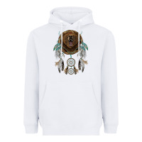 White bear  native dreamcatcher Heavyweight Hoodie - BarkalooDesign