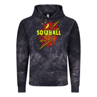 Cloud Black Softball vibes lightning bolt Vintage Hoodie - HowdyJamesFarm