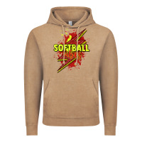 Vintage Coffee Softball vibes lightning bolt Vintage Hoodie - HowdyJamesFarm