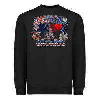 Black amerikan gnomies Heavyweight Sweatshirt - SublimationCraftShop
