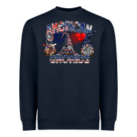Navy amerikan gnomies Heavyweight Sweatshirt - SublimationCraftShop