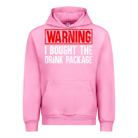 Fuchsia Pink Mens Warning I Bought The Drink Package Cruise Shirts [Men] Urban Hoodie - trangStudio