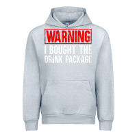 Heather Grey Mens Warning I Bought The Drink Package Cruise Shirts [Men] Urban Hoodie - trangStudio