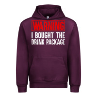 Mauve Wine Mens Warning I Bought The Drink Package Cruise Shirts [Men] Urban Hoodie - trangStudio