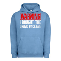 Pigment Pebble Blue Mens Warning I Bought The Drink Package Cruise Shirts [Men] Urban Hoodie - trangStudio