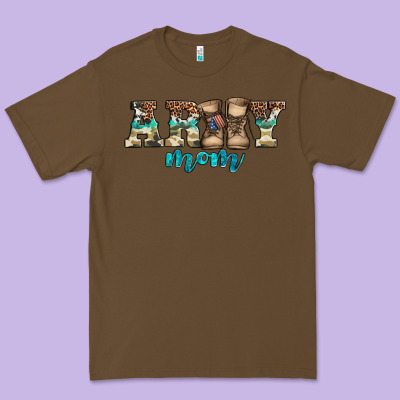 Western Camo Pattern Army Mom Premium Tee Designed By Jasminsmagicworld