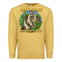 Antique Gold i like raccoons and 3 people Premium Sweatshirt - BarkalooDesign