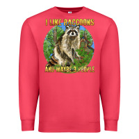 Cardinal i like raccoons and 3 people Premium Sweatshirt - BarkalooDesign