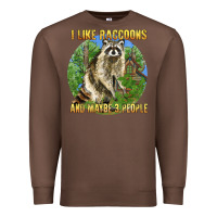 Chestnut i like raccoons and 3 people Premium Sweatshirt - BarkalooDesign