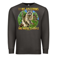 Smoke i like raccoons and 3 people Premium Sweatshirt - BarkalooDesign
