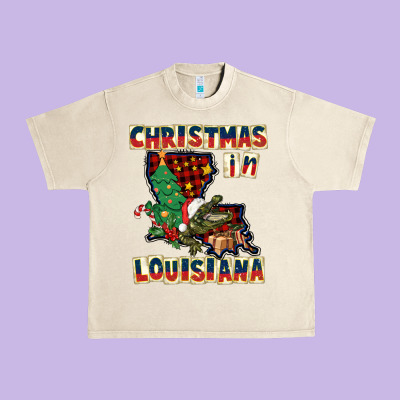 Christmas In Louisiana Urban Heavy Tee Designed By Cowgirlartshop