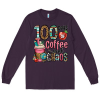 Plum hundred days of coffee and chaos Long Sleeve Tee - OliviaCreatesArt